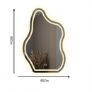 Espelho Led 3 Cores Banheiro Organico Touch C/ Desembaçador Bivolt