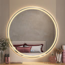 Espelho Led 3 Cores Redondo Banheiro Dual Touch C/ Desembaçador - 80cmx80cm Bivolt