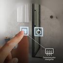 Espelho Led 3 Cores Retangular Banheiro Dual Touch C/ Desembaçador - 80cmx60cm Bivolt