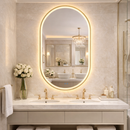 Espelho LED Banheiro de Parede Touch 3 Cores de Luz Com Desembaçador e Display Digital 80x50 cm Bivolt