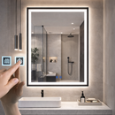 Espelho Led Para Banheiro Touch 3 Cores de Luz Com Desembaçador e Display Digital 80x60 cm Bivolt