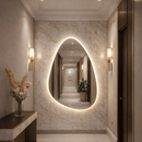 Espelho LED Para Banheiro Touch 3 Cores de Luz Display Digital Com Desembaçador 70x50 cm Bivolt