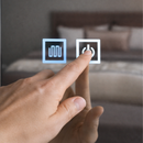 Espelho LED Para Banheiro Touch 3 Cores de Luz Display Digital Com Desembaçador 70x50 cm Bivolt