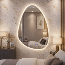 Espelho LED Para Banheiro Touch 3 Cores de Luz Display Digital Com Desembaçador 70x50 cm Bivolt