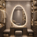 Espelho LED Para Banheiro Touch 3 Cores de Luz Display Digital Com Desembaçador 70x50 cm Bivolt