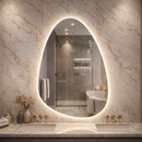 Espelho LED Para Banheiro Touch 3 Cores de Luz Display Digital Com Desembaçador 70x50 cm Bivolt