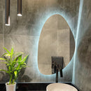 Espelho Orgânico Com Led À Pilha Ou Fonte Decorativo - Quente A Pilha 51x80