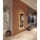 Espelho Retangular Corpo Inteiro 170cm X 70cm Polido Led Jateado Luz Branca Ou Amarela Sala Quarto Banheiro - Quente